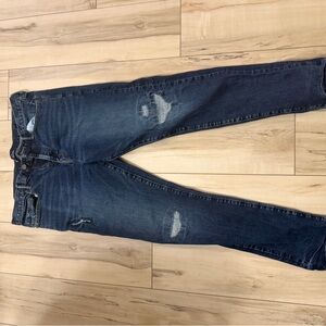 GAP Men's Dark Blue Distressed Skinny Jeans